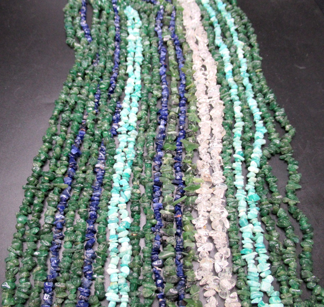 HUGE Lot of Genuine Stone Chip Beaded Necklaces