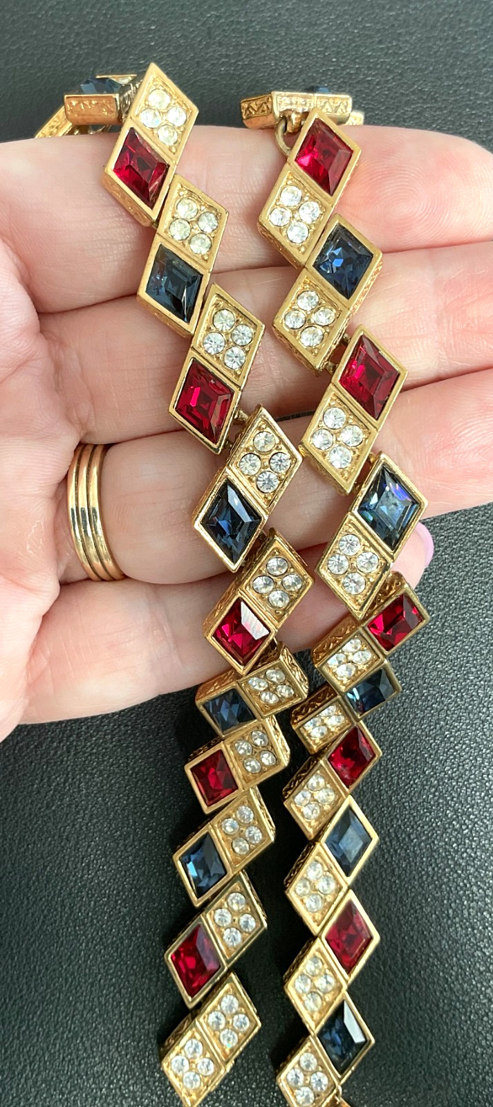 **Vintage** GENUINE Attwood & Sawyer Crystal All Around Statement Necklace