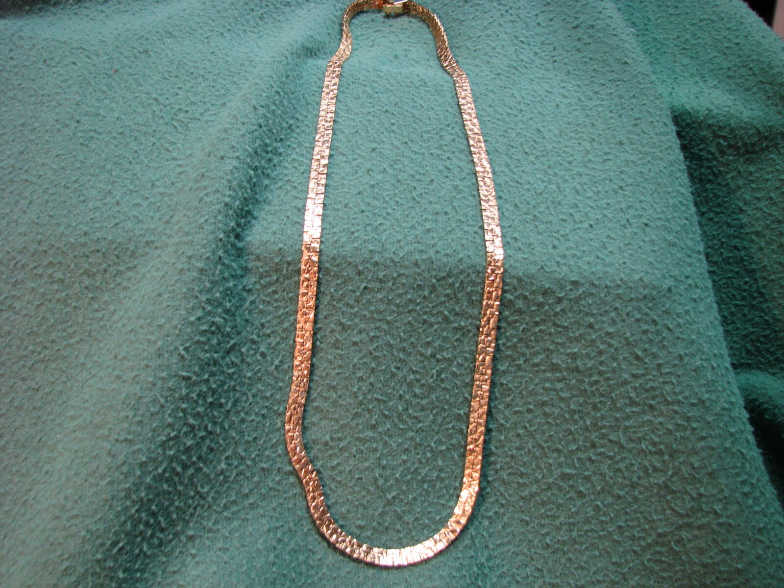 Beautiful Vintage Unisex GOLD NUGGET 24″ Gold Filled Necklace As Shown GORGEOUS