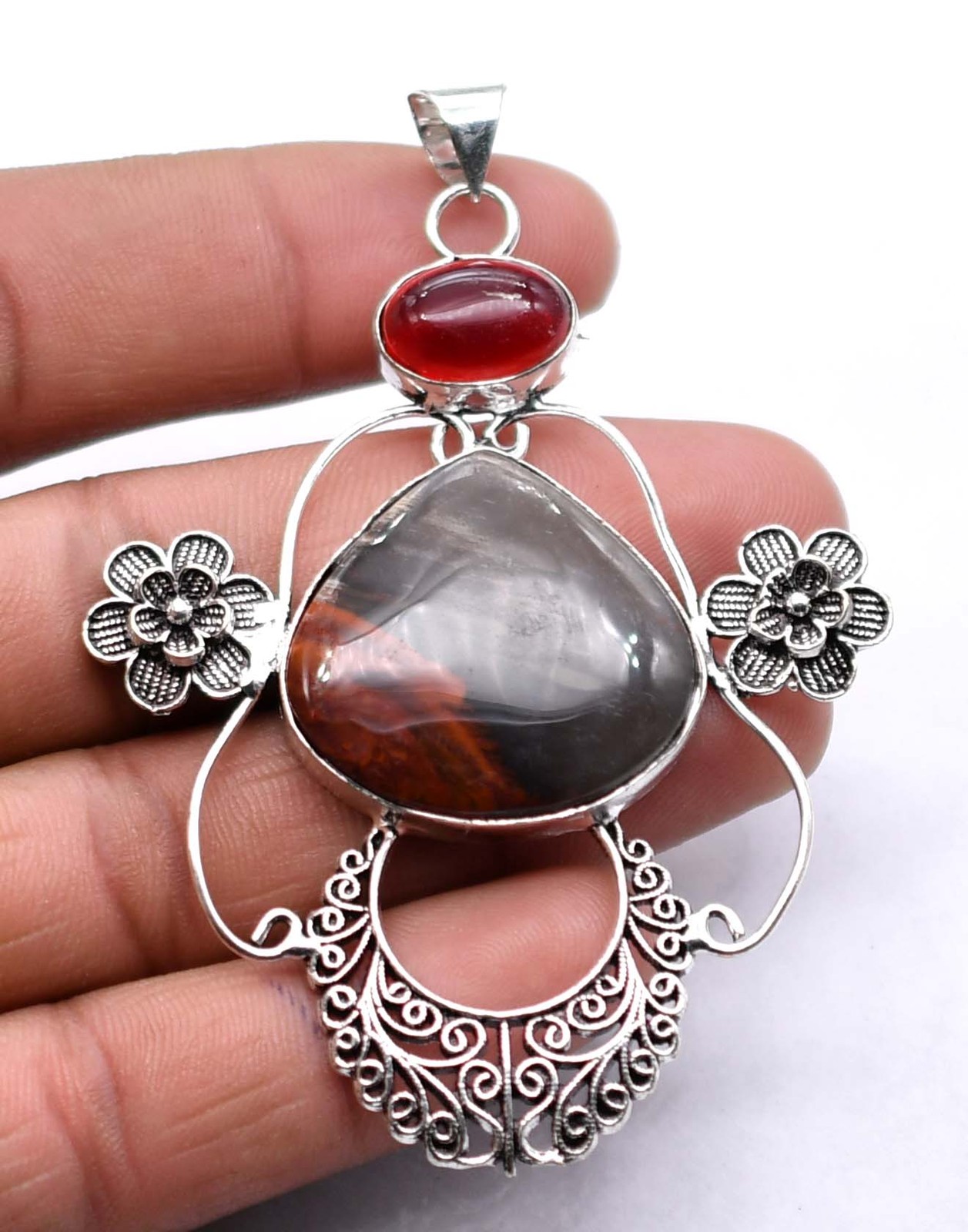 Jasper & Other Natural Gemstone Pendant Jewelry 3.75″ Z 05