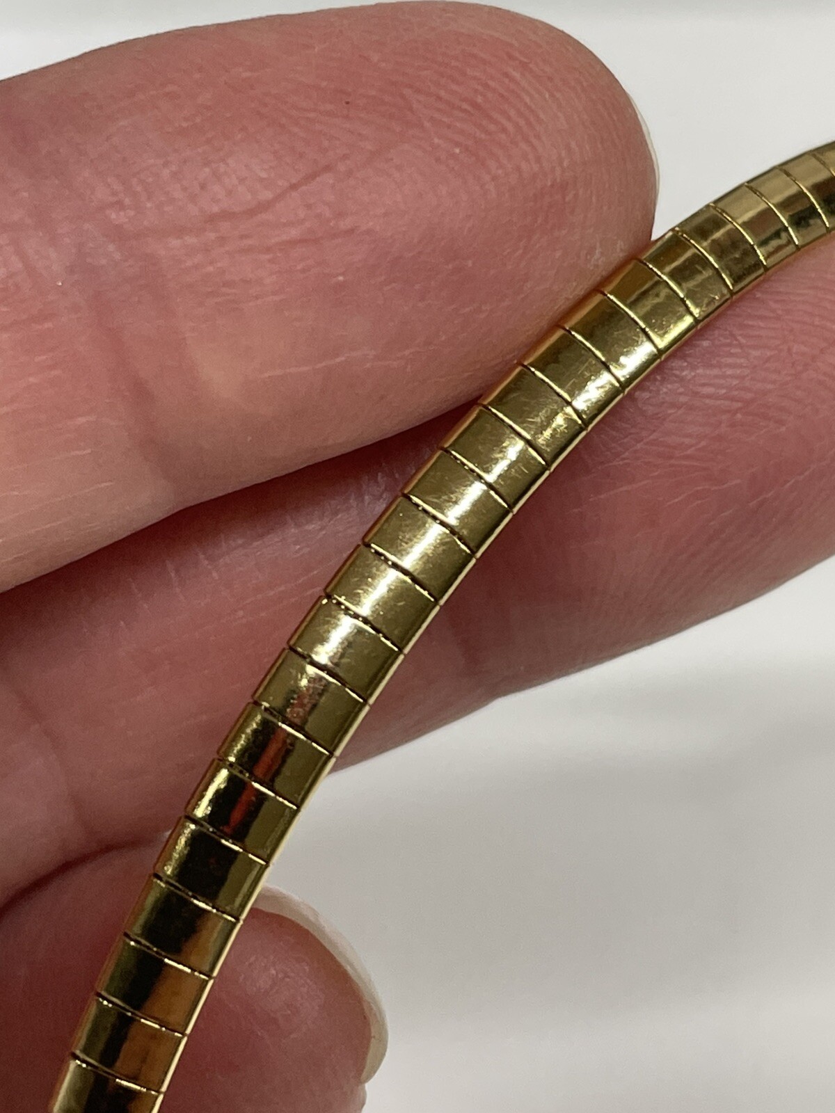 Gold 4mm Omega 18” Stainless Choker Necklace Statement Fashion Jewelry NEW