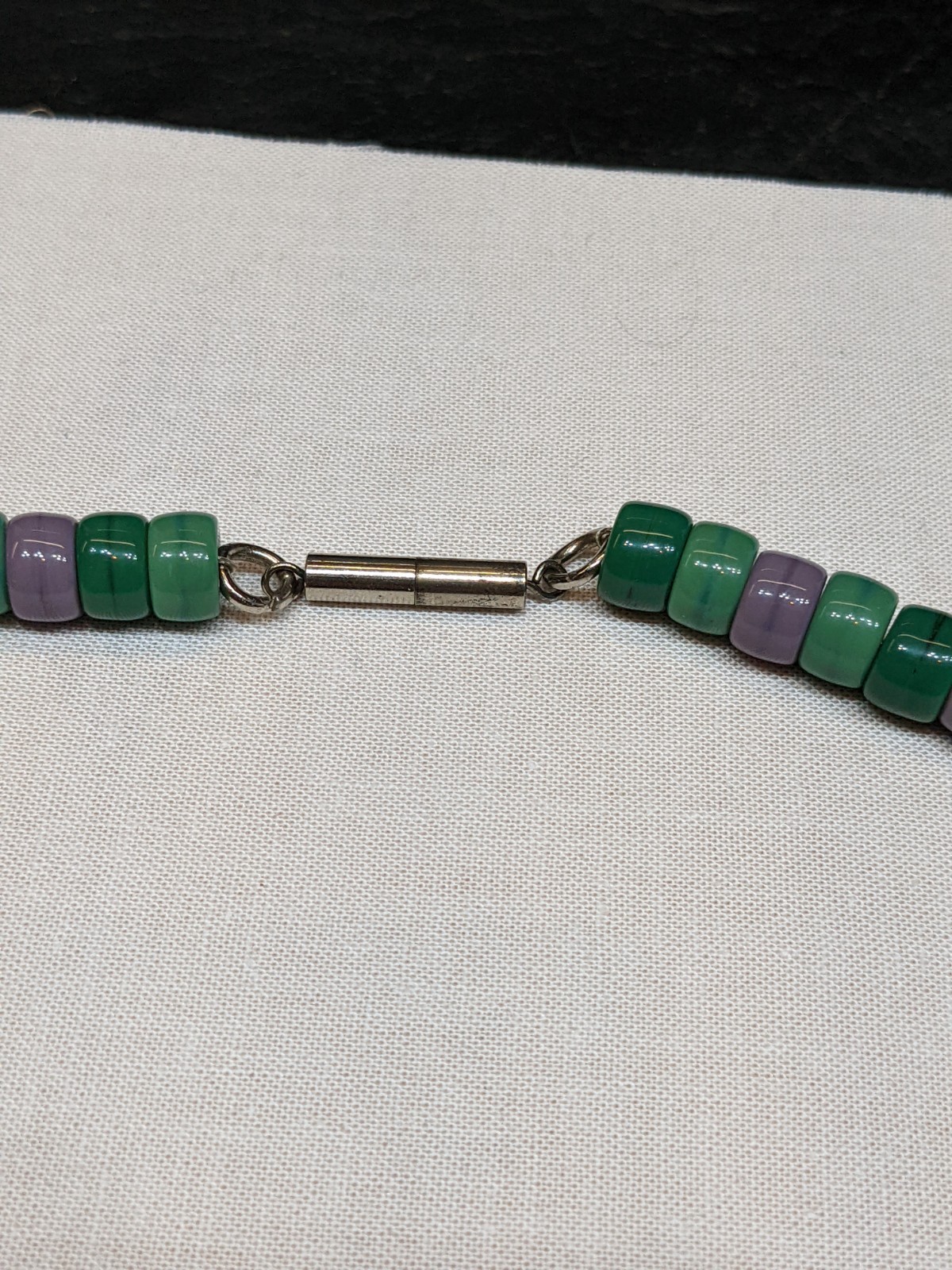 Handmade Glass Bead Tribal Necklace Aztec Ethnic Boho Pendant Long ~30″