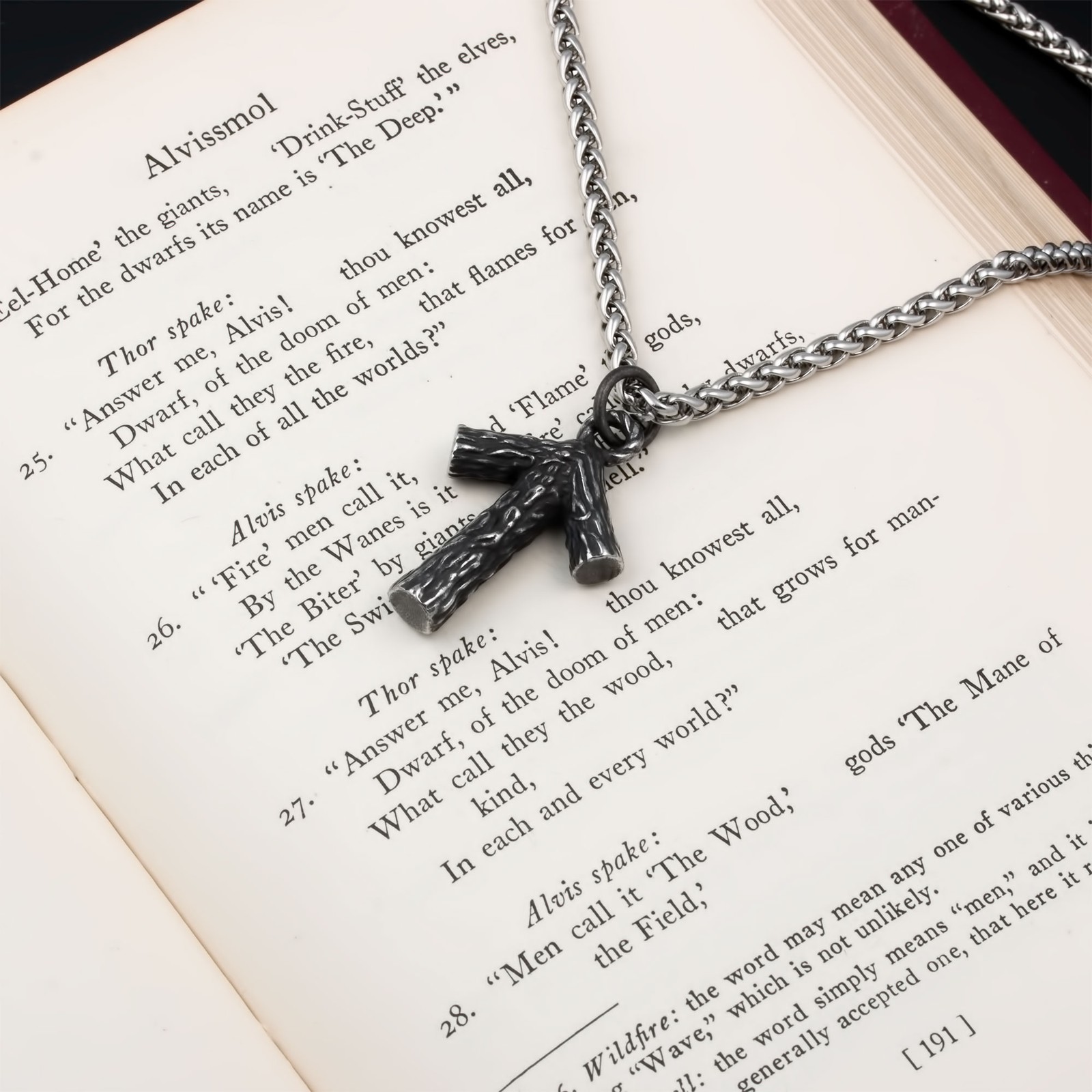 Viking Rune Tiwaz Stainless Steel Pendant Necklace
