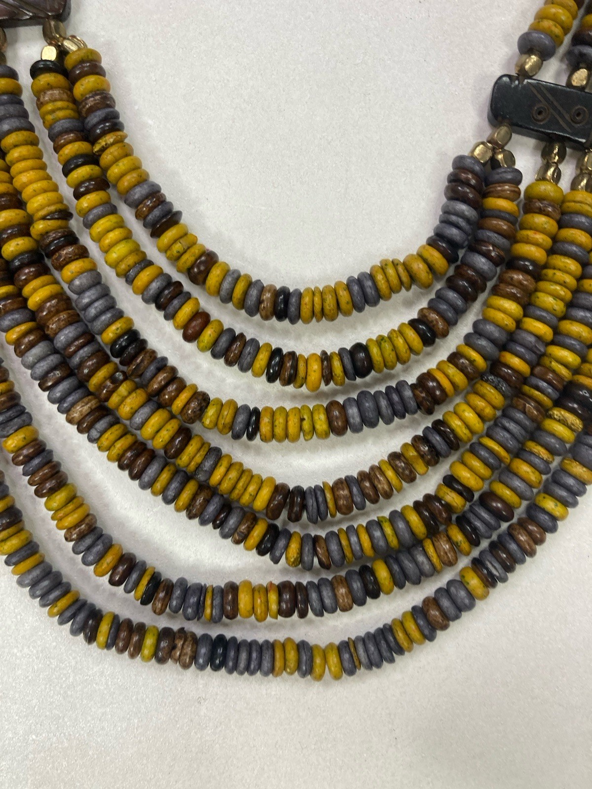 Tribal Bohemian Beaded Necklace Women Ethnic Jewelry Boho Mosaic Statement VTG