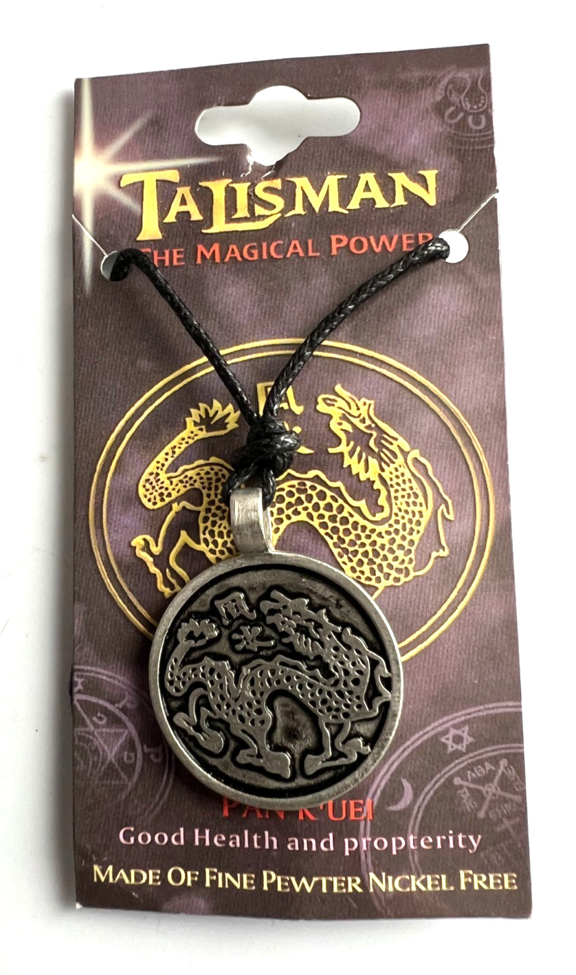 PAN K’UEI Dragon Talisman – Good Health & Prosperity Amulet Necklace – NEW