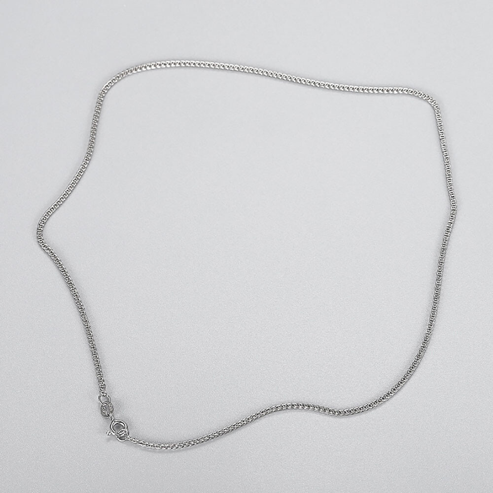 Genuine 925 Sterling Silver Fine Necklace Classic 1.2mm Spiga/Wheat Chain Unisex