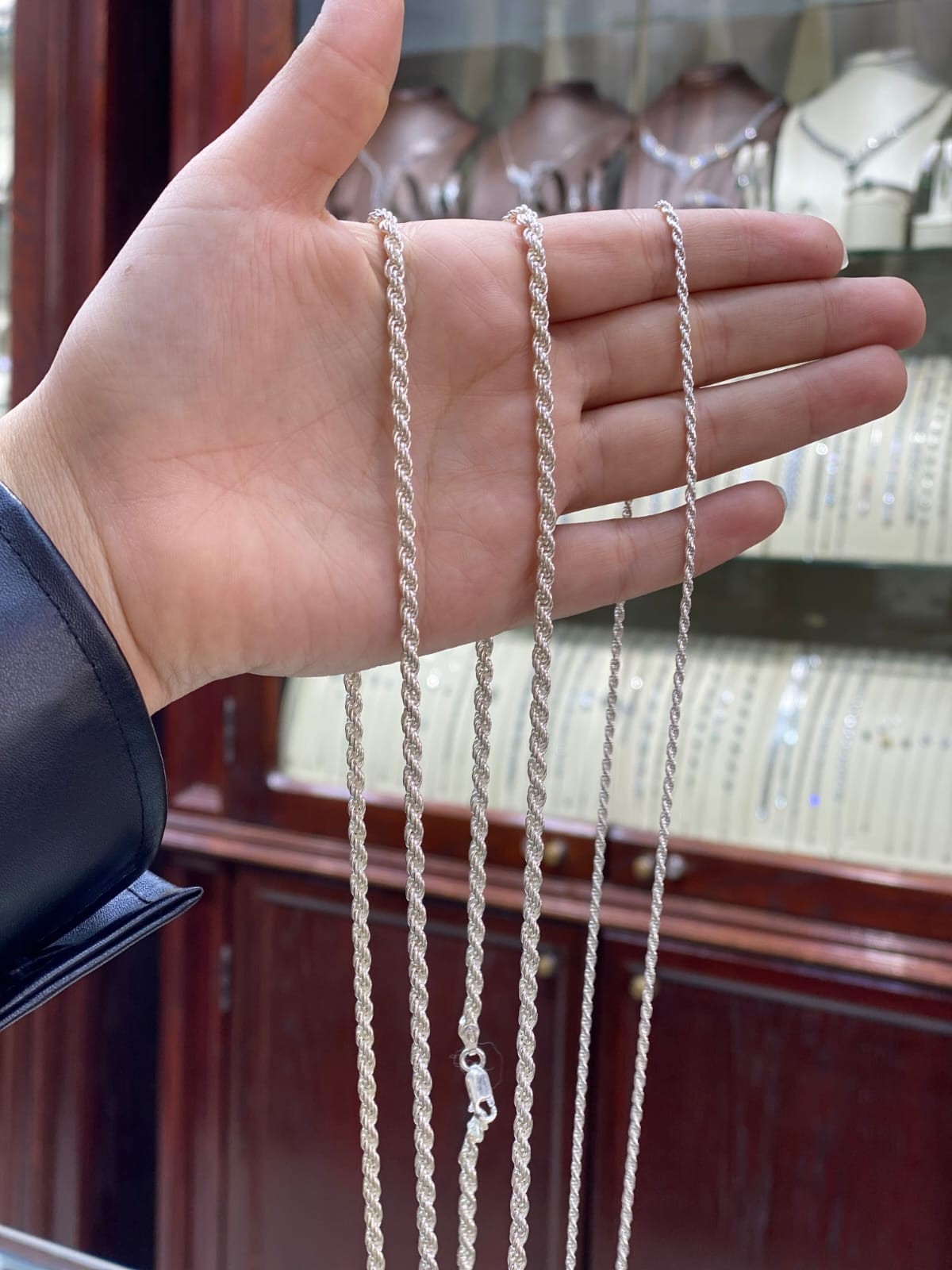 Unisex 925 Sterling Silver Necklace Chain Fashion Jewelry Gift For Unisex