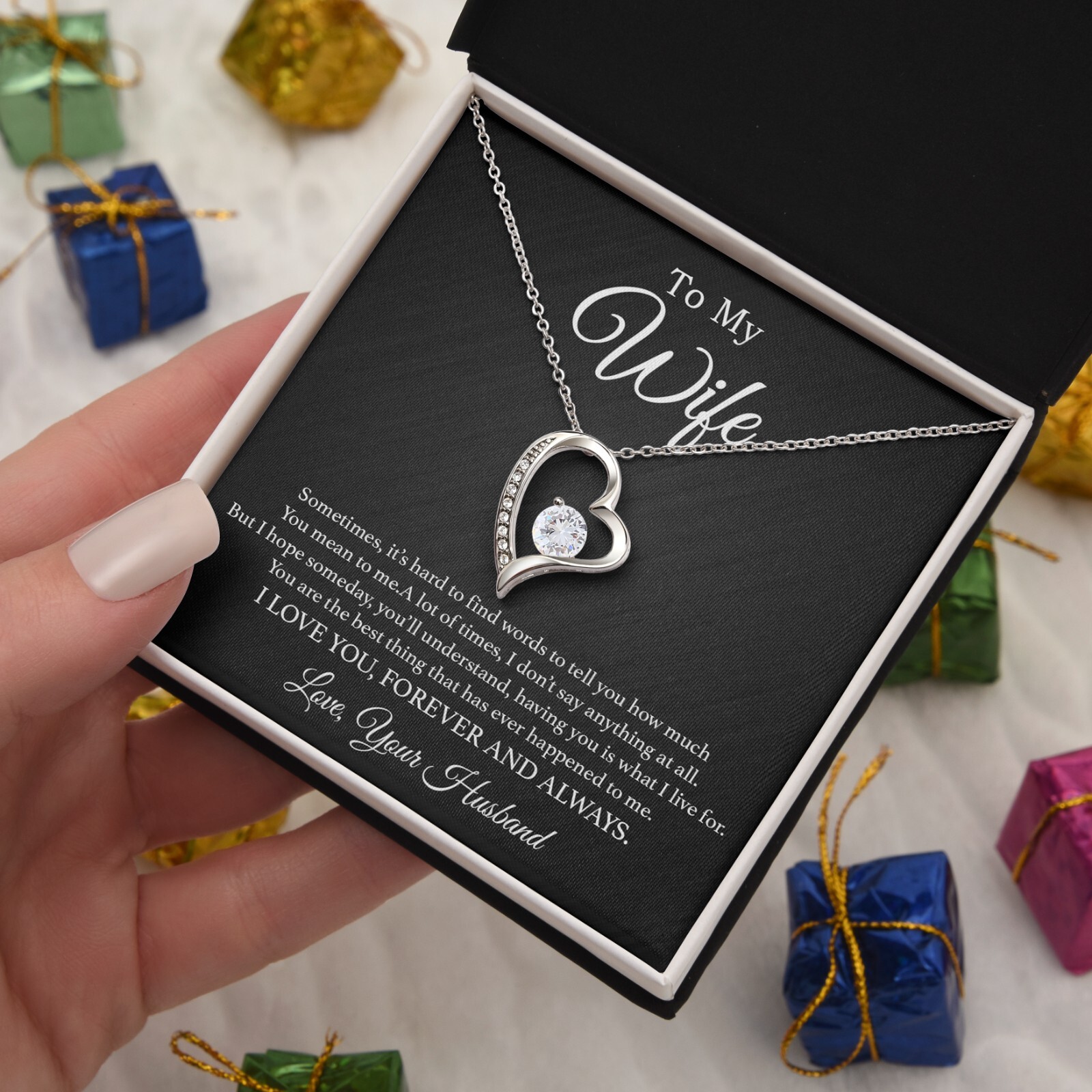 To My Wife Necklace, Gift For Wife, Anniversary Gift For Wife, Necklace For Wife