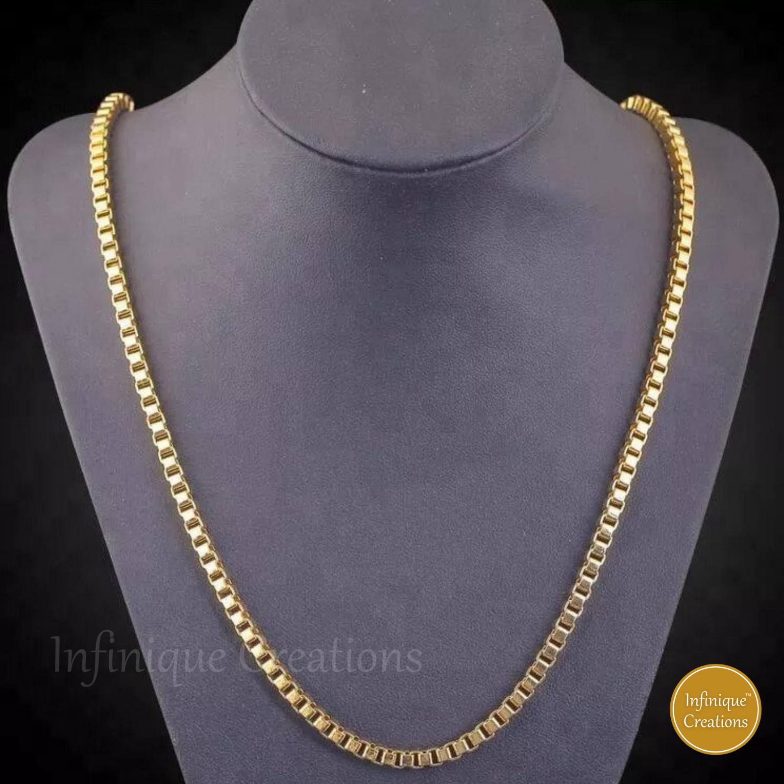 Stainless Steel Box Chain 18K Gold Plated 7-38″ Men Women Necklace 1mm-4mm
