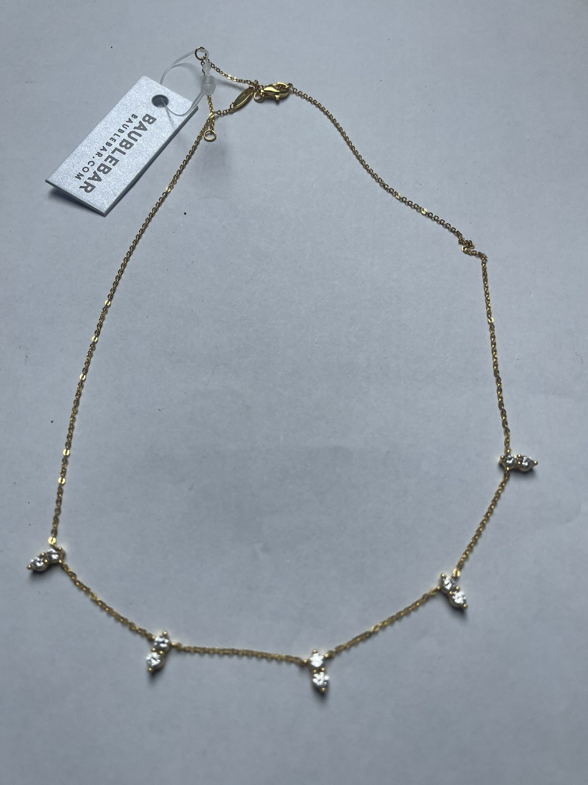Baublebar Gold 925 Necklace Cubic Zirconia NWT