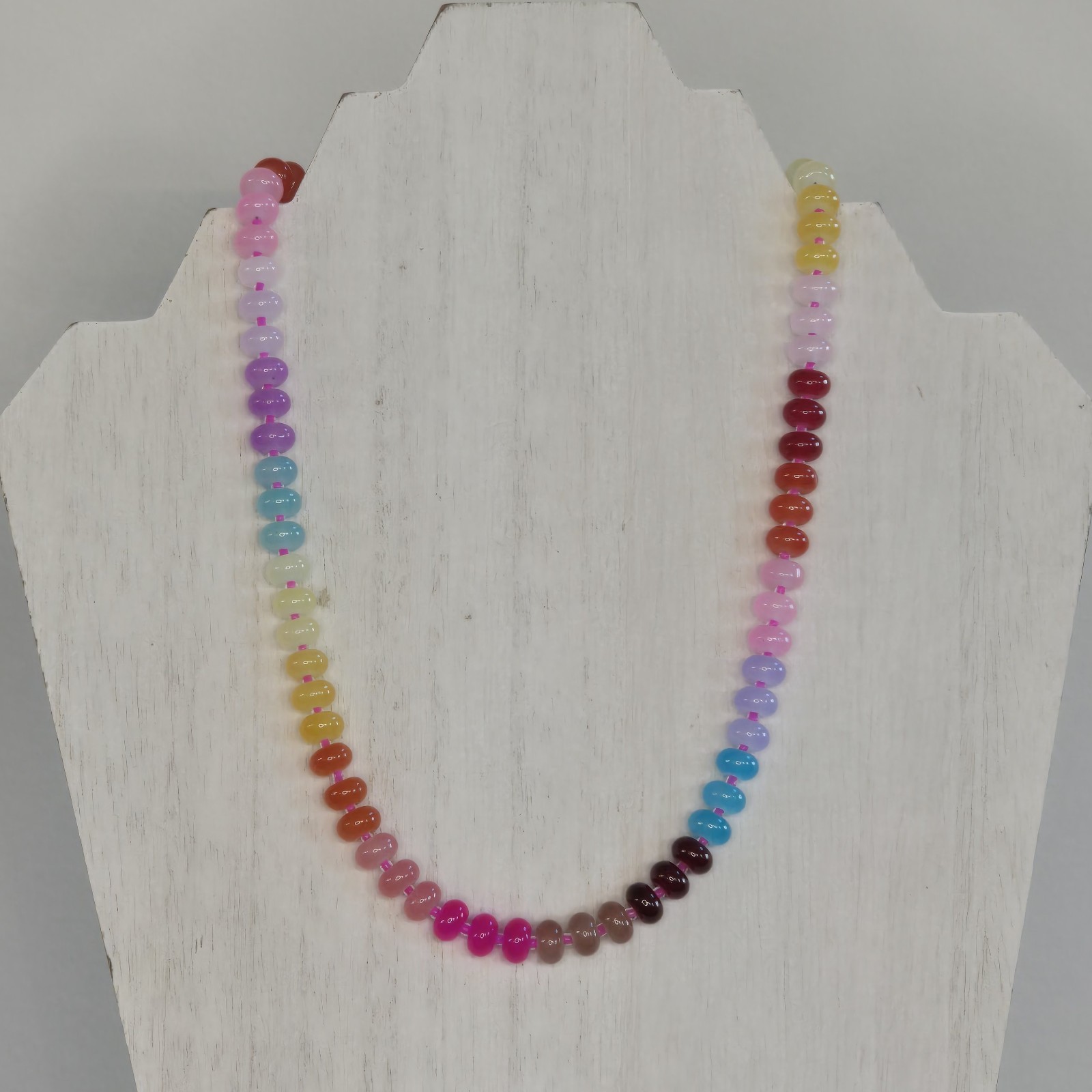 Anthropologie Inspired Gemstone Necklace Rainbow Stone Choker