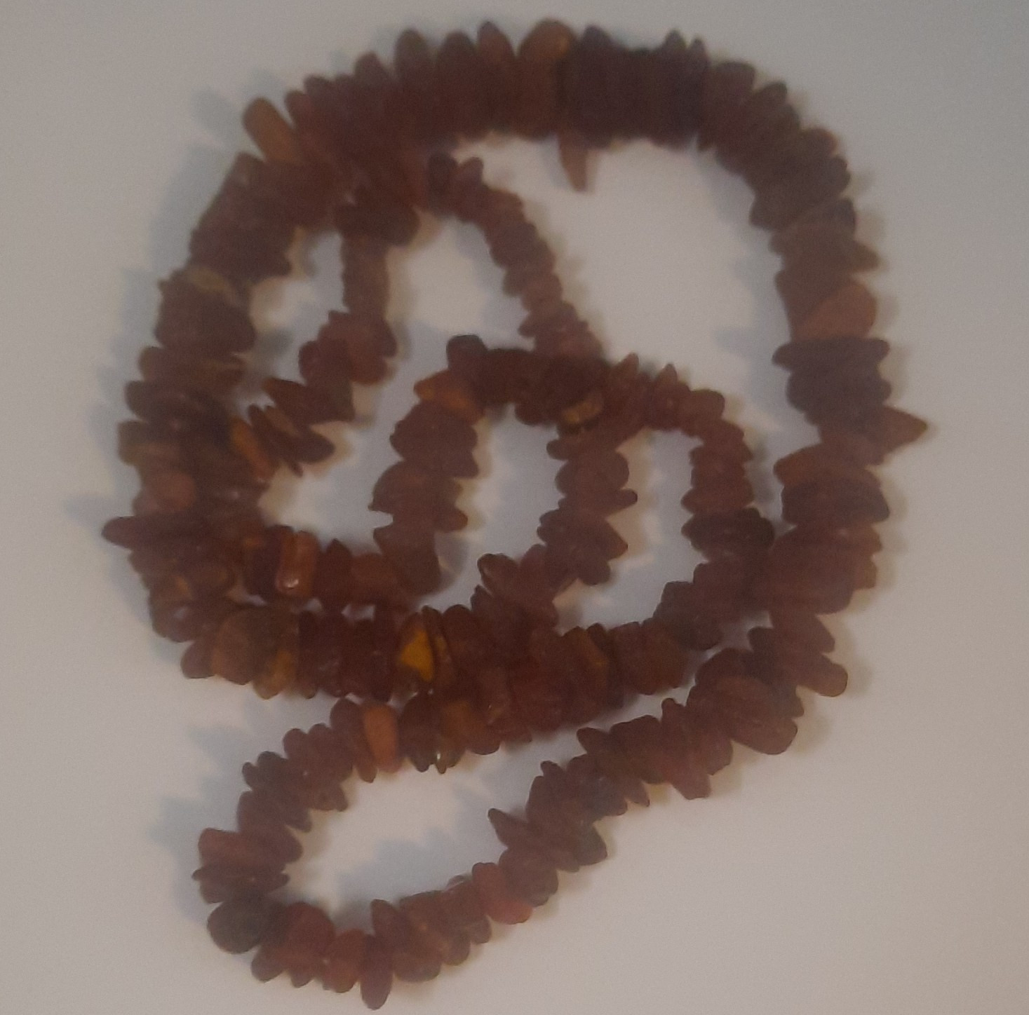 Brown Chip Stone Beaded Strand Necklace Brown Stone Beads