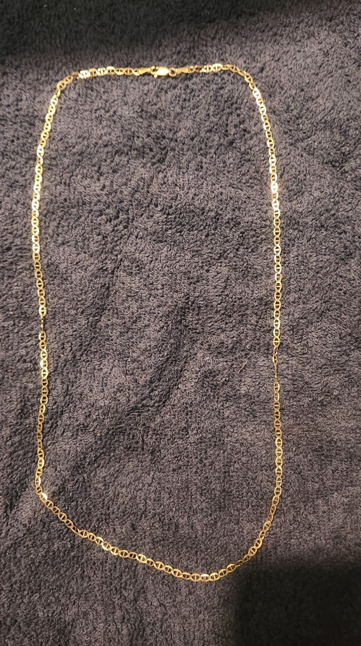 10K Gold Mariner Chain 3MM 24″ Inches