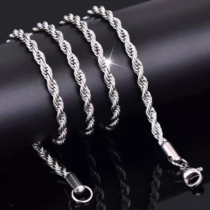 925 Silver Plated 2mm Water Wave Chain Mens Womens Necklace 16″ 18″ 20″ 22″ US