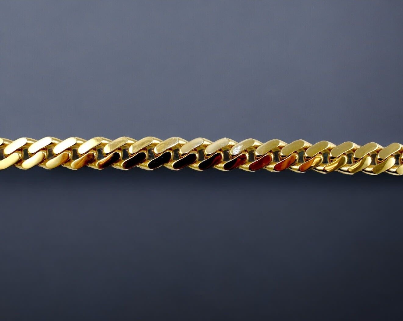 14K Gold Monaco Miami Cuban Link Necklace Bracelet Chain CZ Pave 5mm-13mm 7″-30″