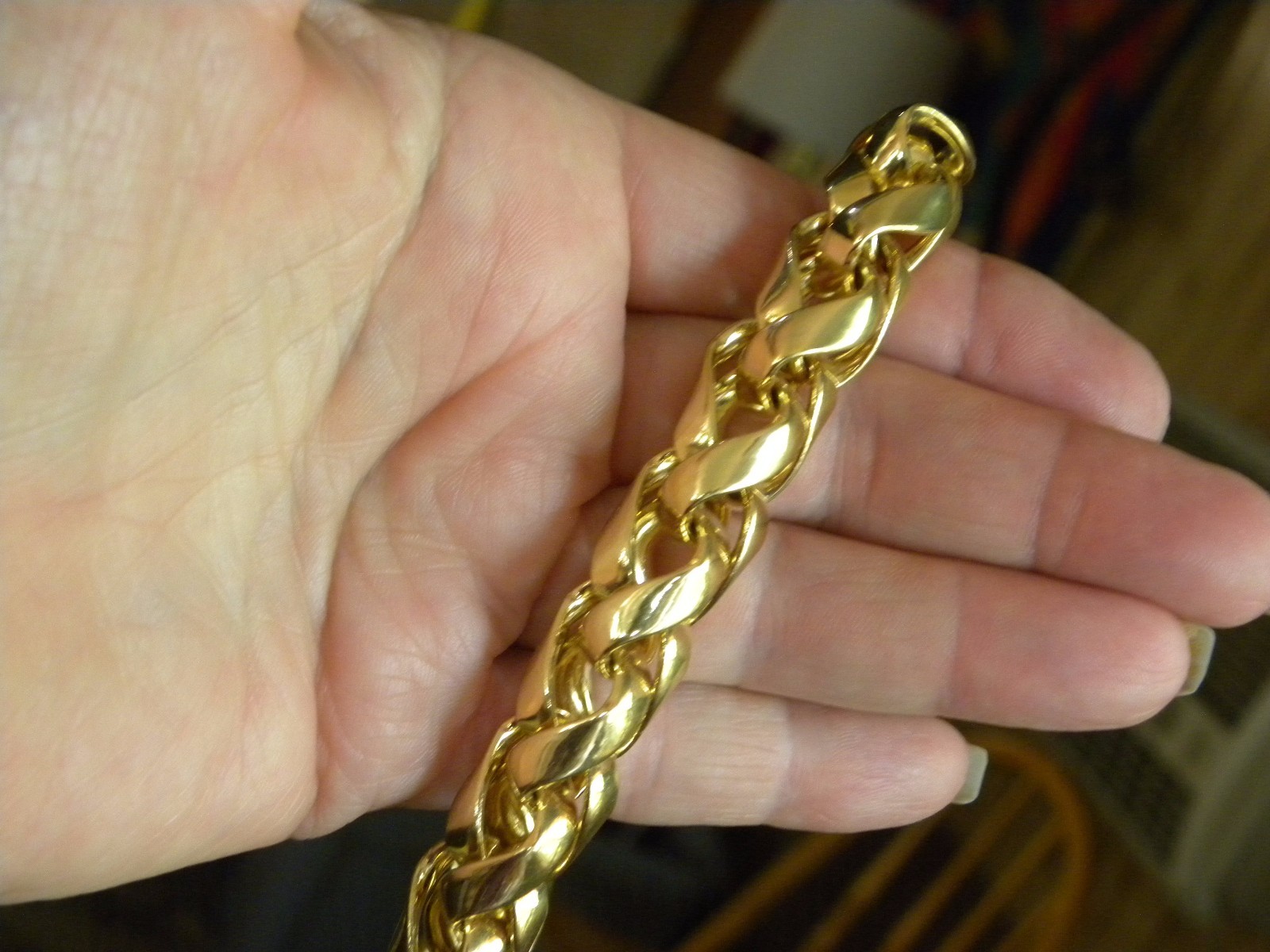 FRANCESCA VISCONTI GOLD TONE CHAIN NECKLACE 19 LONG 175 GRAMS