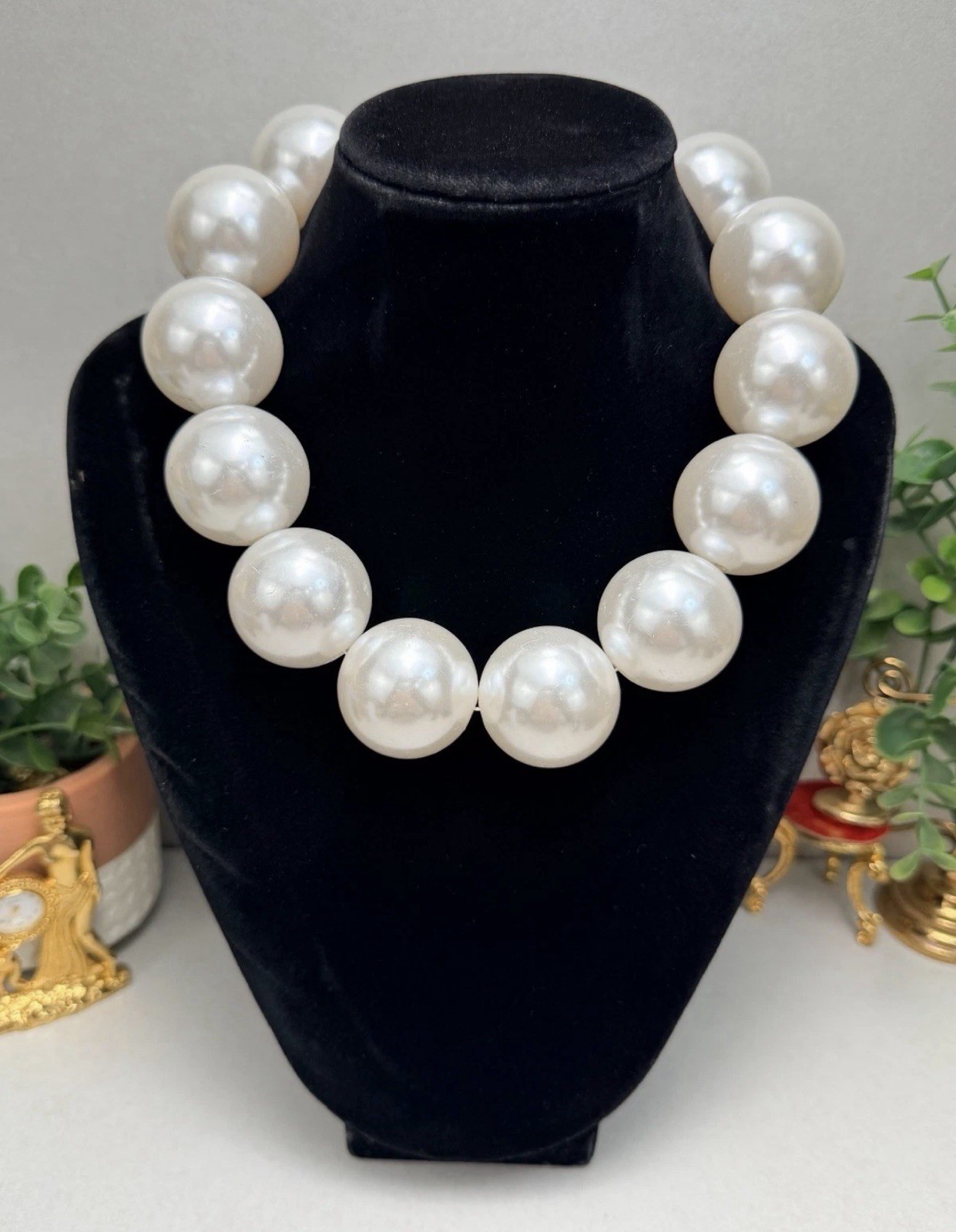 Zara Harry Lambert Disney OversizedBead Pearl Necklace Woman