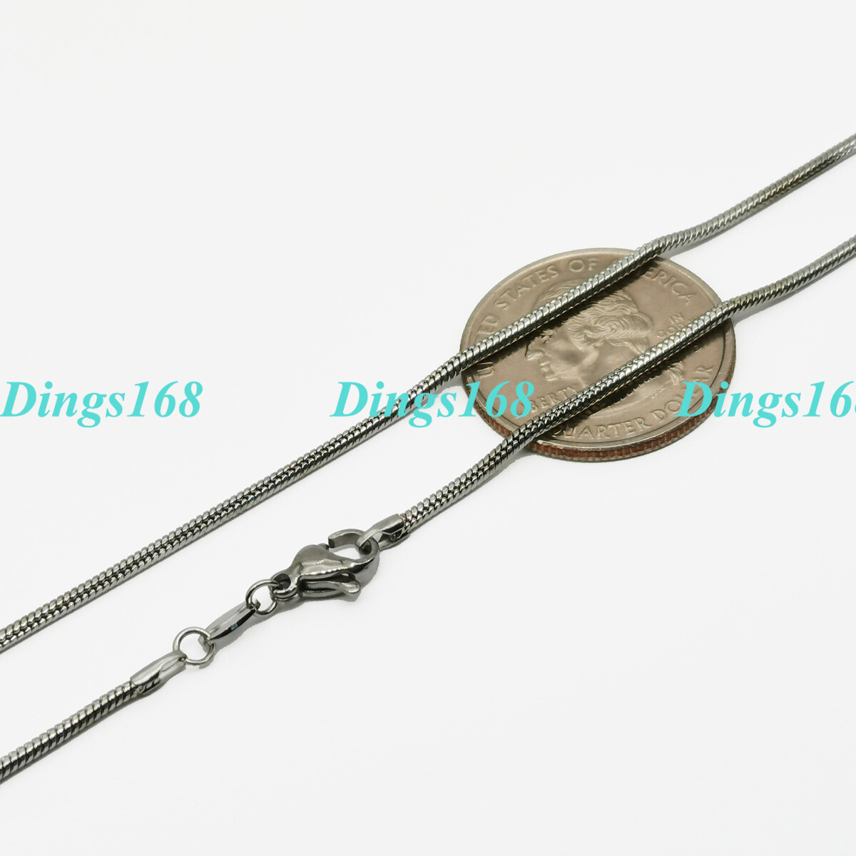 925 Sterling Silver 2mm Snake Chain Necklace 16/18/20/22/24/26/28/30″/34-38 inch