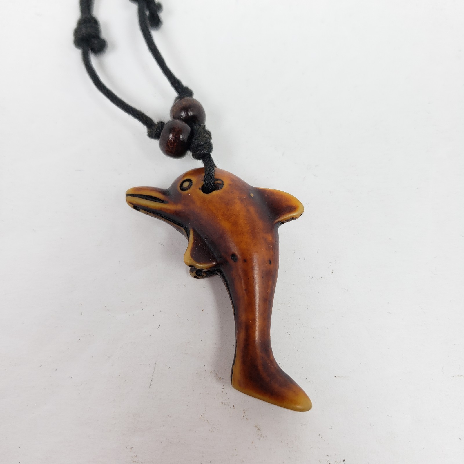Vintage Adult Fashion Brown Dolphin Tribal Adjustable Pendant Necklace 027
