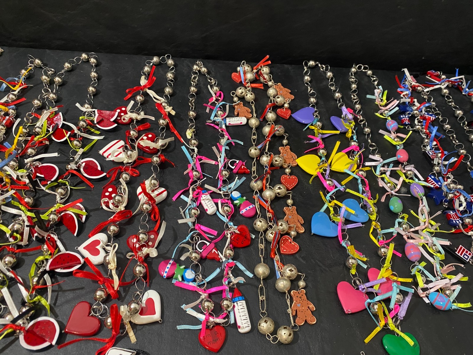 festive Necklace lot 30+ necklaces pendant chain charm many handmade holiday +