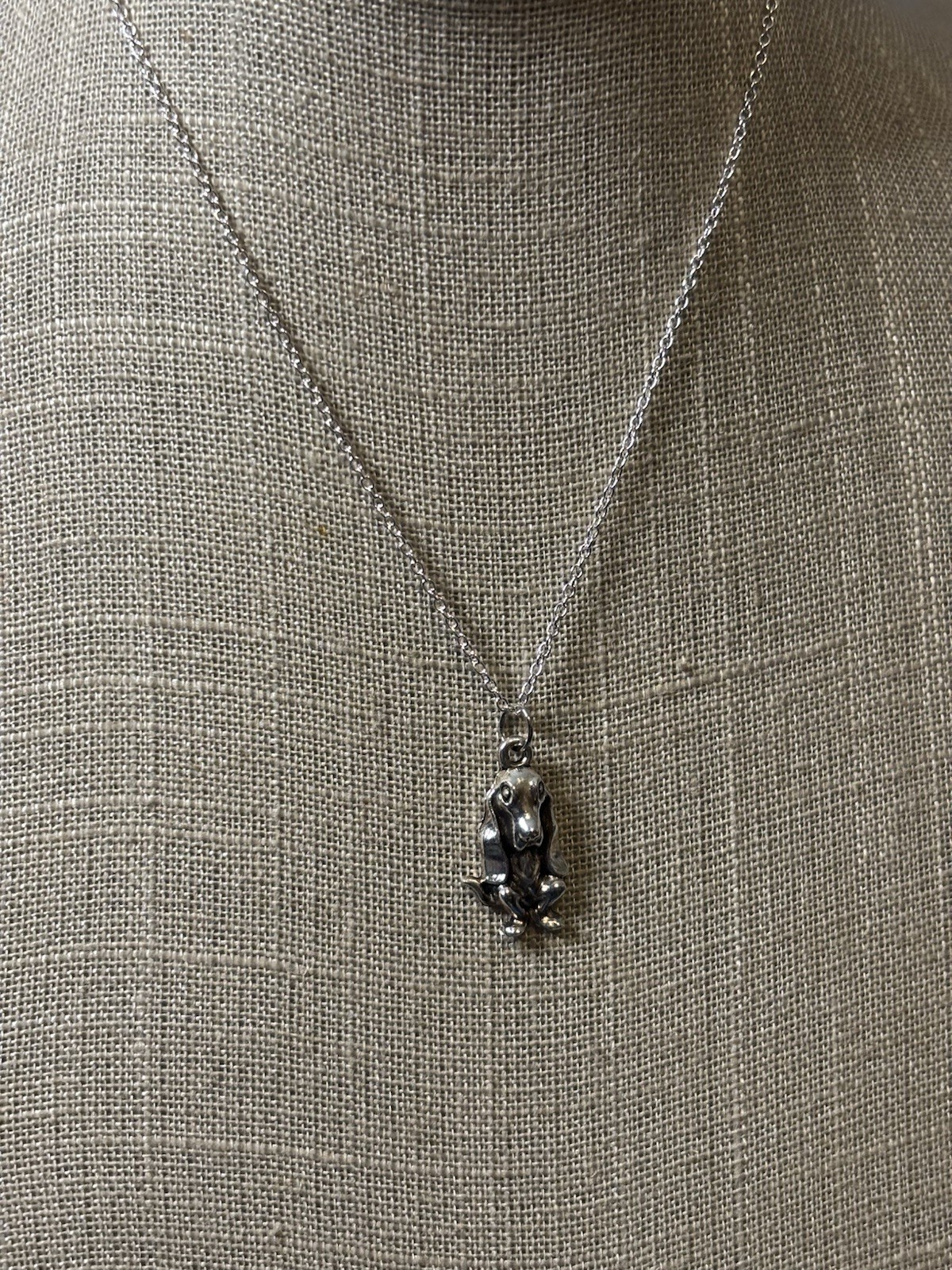 Basset Hound 16 Inch Necklace New Adjustable Lobster Claw Clasp