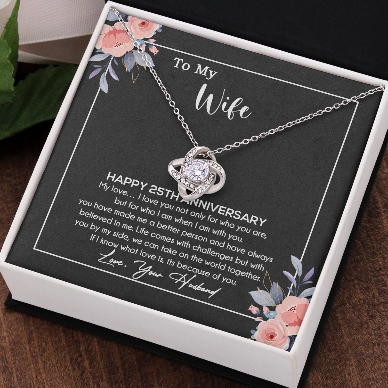25th Anniversary Gift For Wife Necklace, 25 Year Anniversary, 25th Wedding Gift