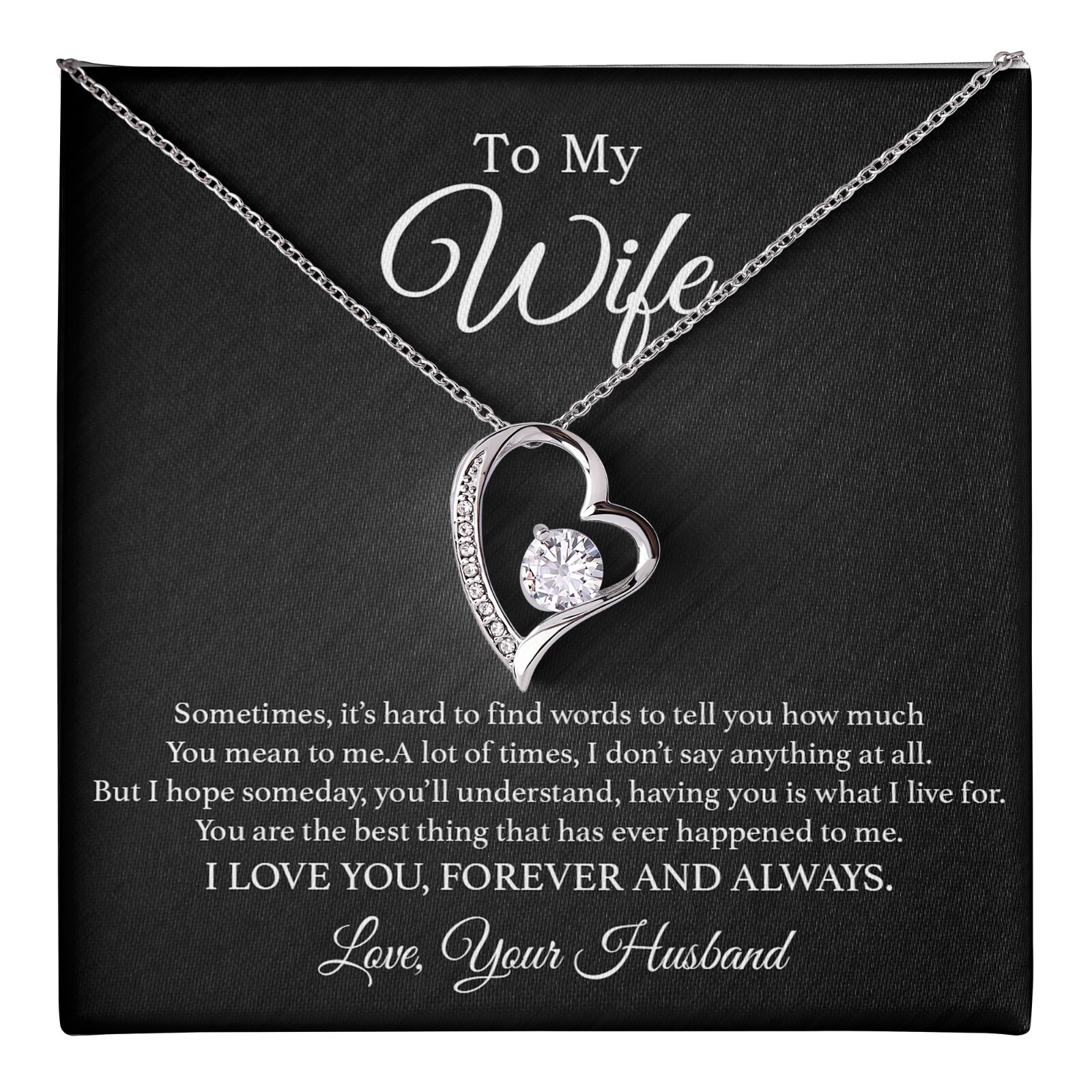 To My Wife Necklace, Gift For Wife, Anniversary Gift For Wife, Necklace For Wife