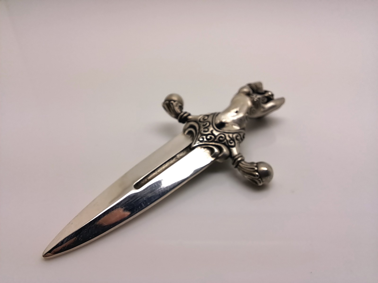 925 Sterling Silver Dagger Pendant – Gothic Fantasy Sword Female Figure Pendant