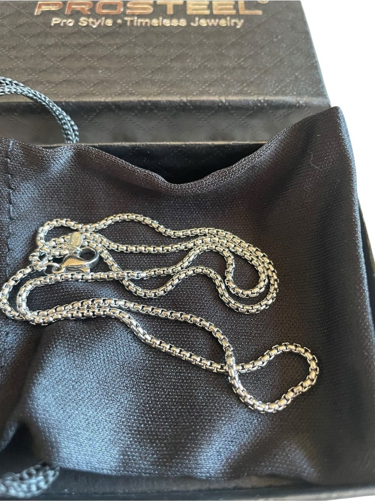PROSTEEL Square Rolo Link Stainless Steel 2mm 18” Chain Necklace