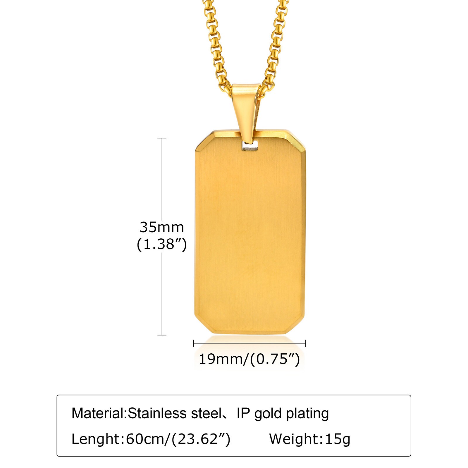 Stainless Steel Brother Tag Necklaces Chain Free Custom Graduation Classic Gift