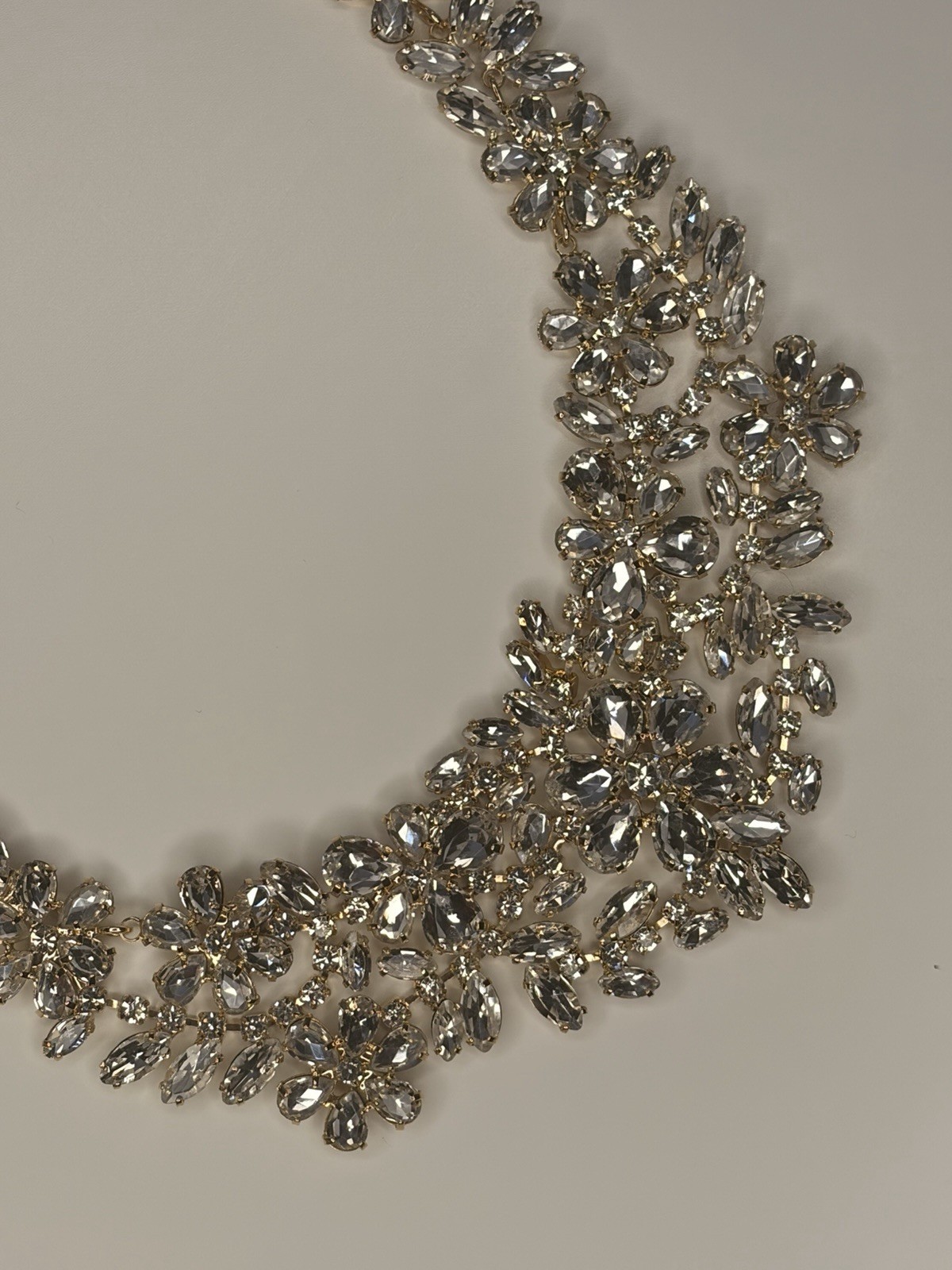 Cezanne | Floral Gold & Crystal necklace | Bridal Chic | Elegant Design | Gala