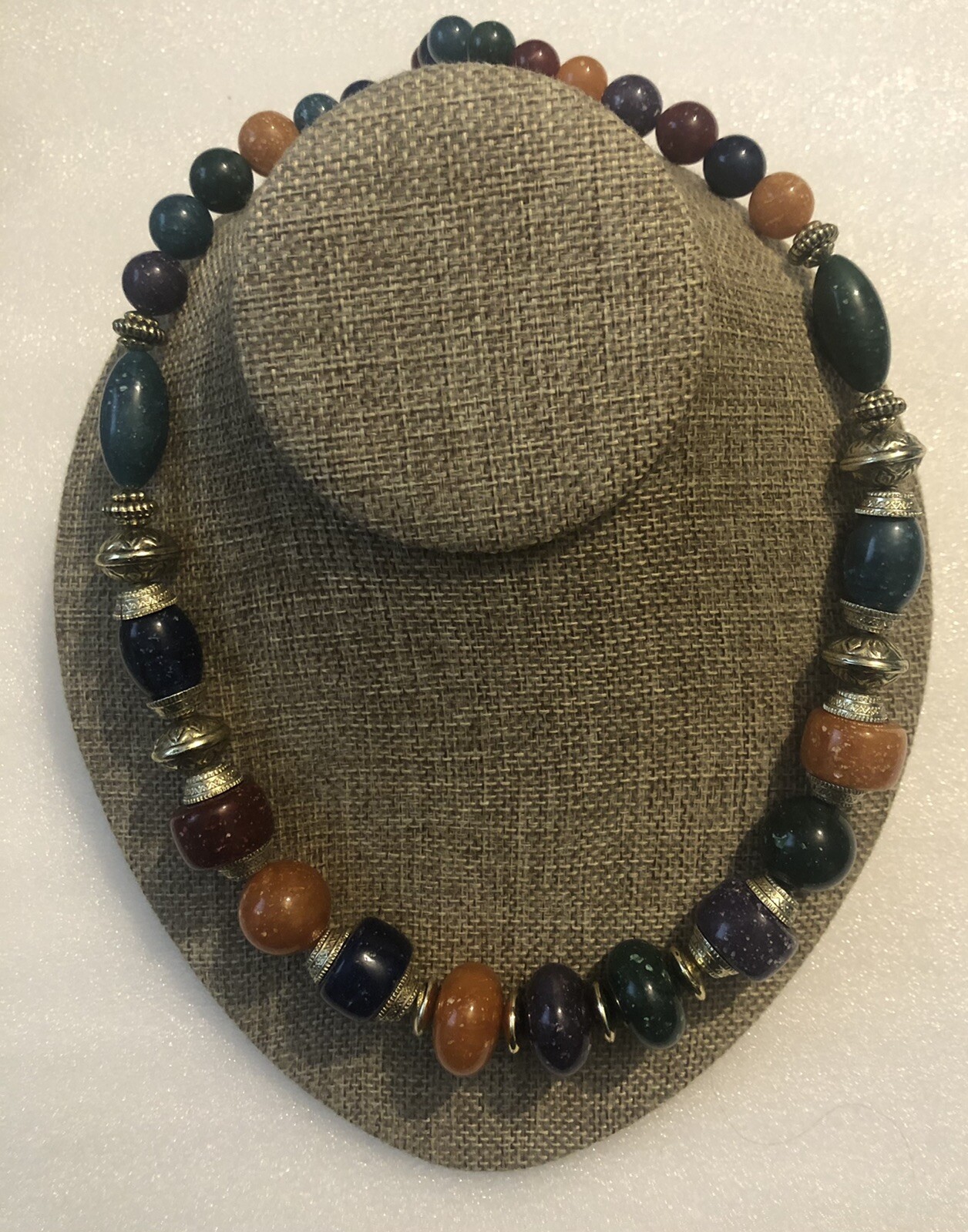 Contemporary Multicolored Beaded Boho Necklace Fashion Jewelry GO1.51D23
