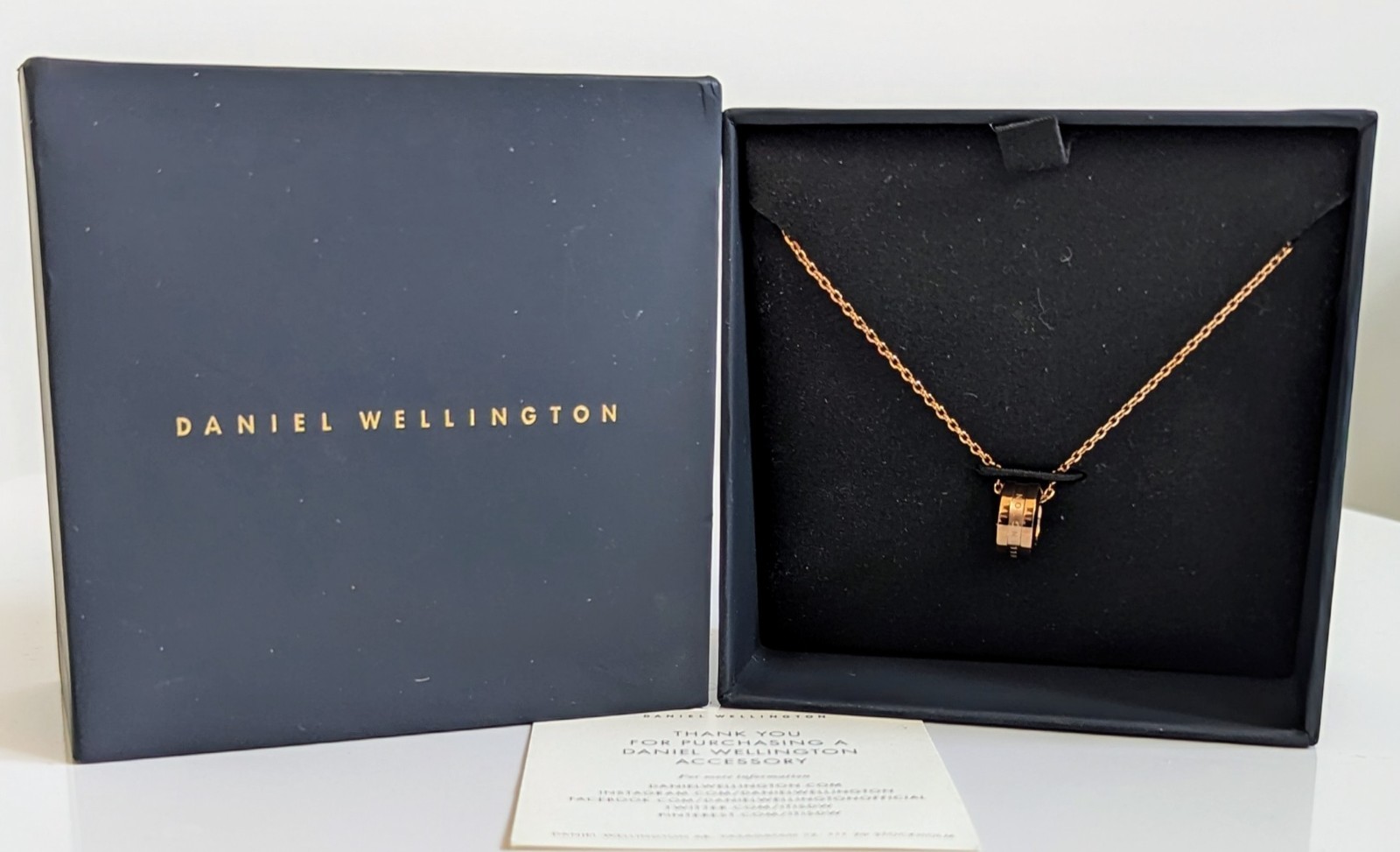 New Daniel Wellington Elan Necklace PVD Plated Rose Gold One Size 45 – 49CM