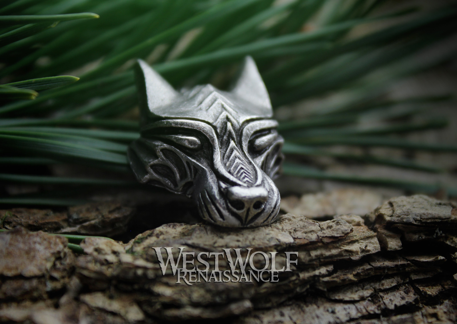 Silver Viking Wolf Head Pendant — Norse/Warg/Werewolf/Medieval/Jewelry/Skyrim