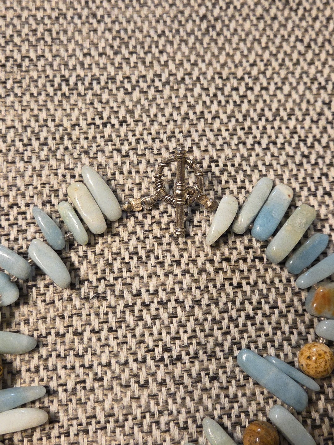 Necklace for Women Unknown Stones & Beads With Jasper Pendant 22”