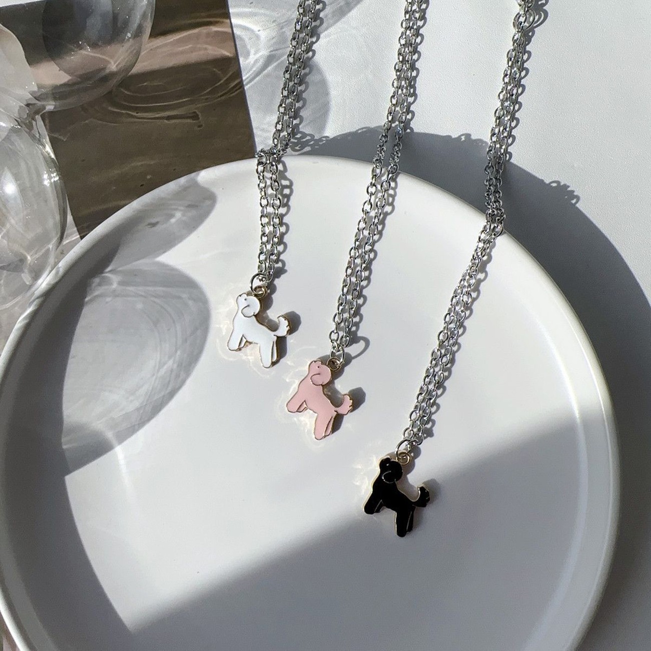 Puppy Dog Silver Pendant Pet Dog Lover Women Fashion Hip Hop Style