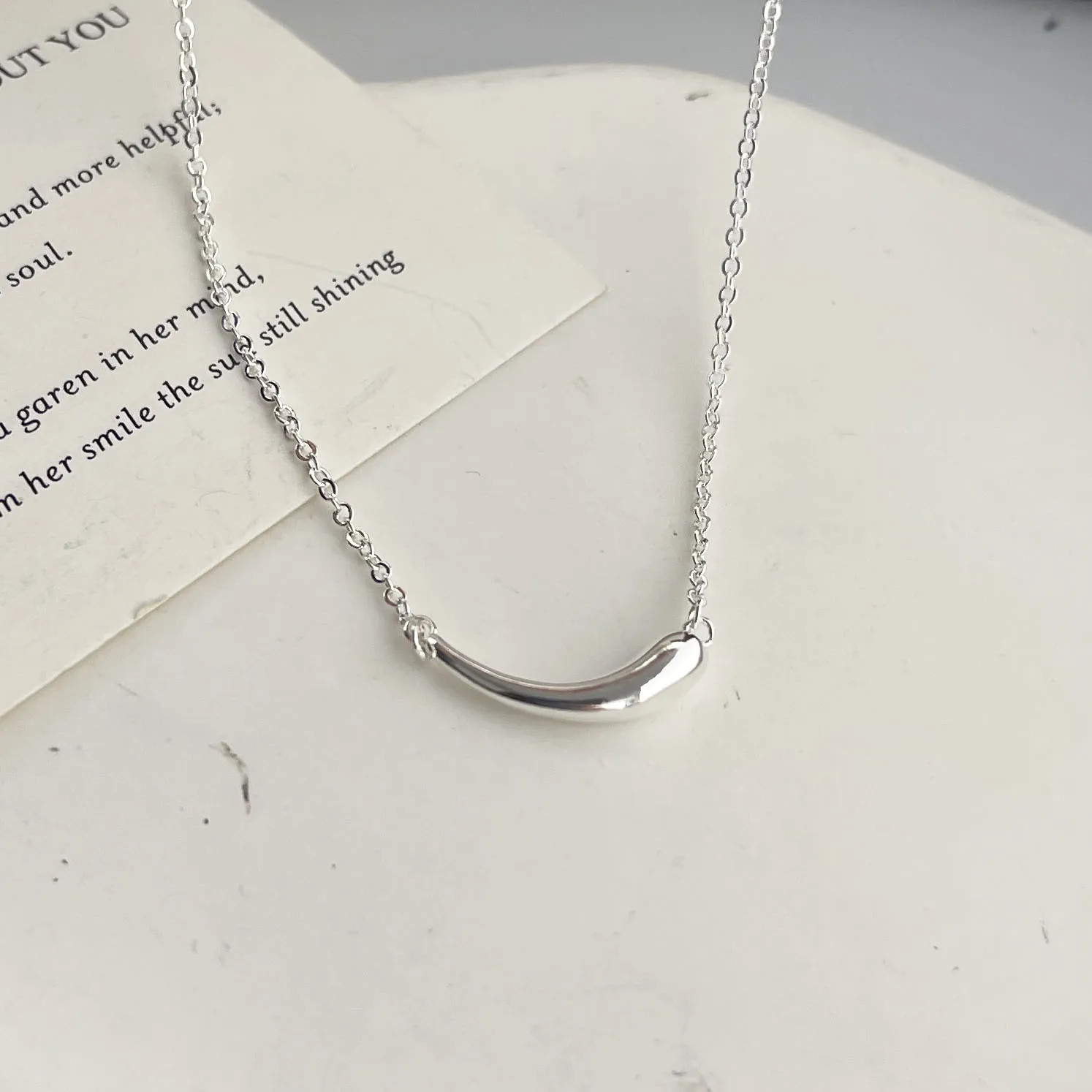 S925 Sterling Silver Necklaces For Women Simple Chain Fashion Minimalist Pendant