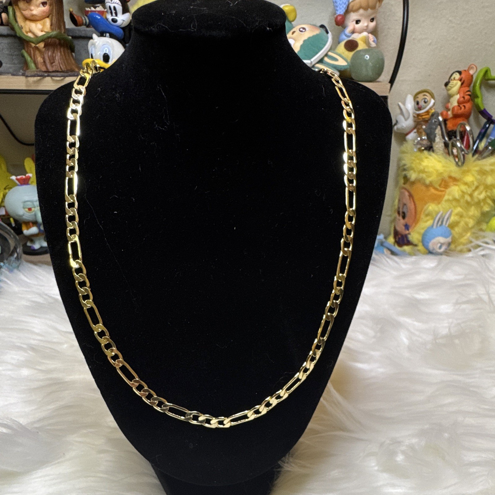14k Gold Filled Figaro Link Chain 28inch Necklace, 5.4mm,Lobster Clasp