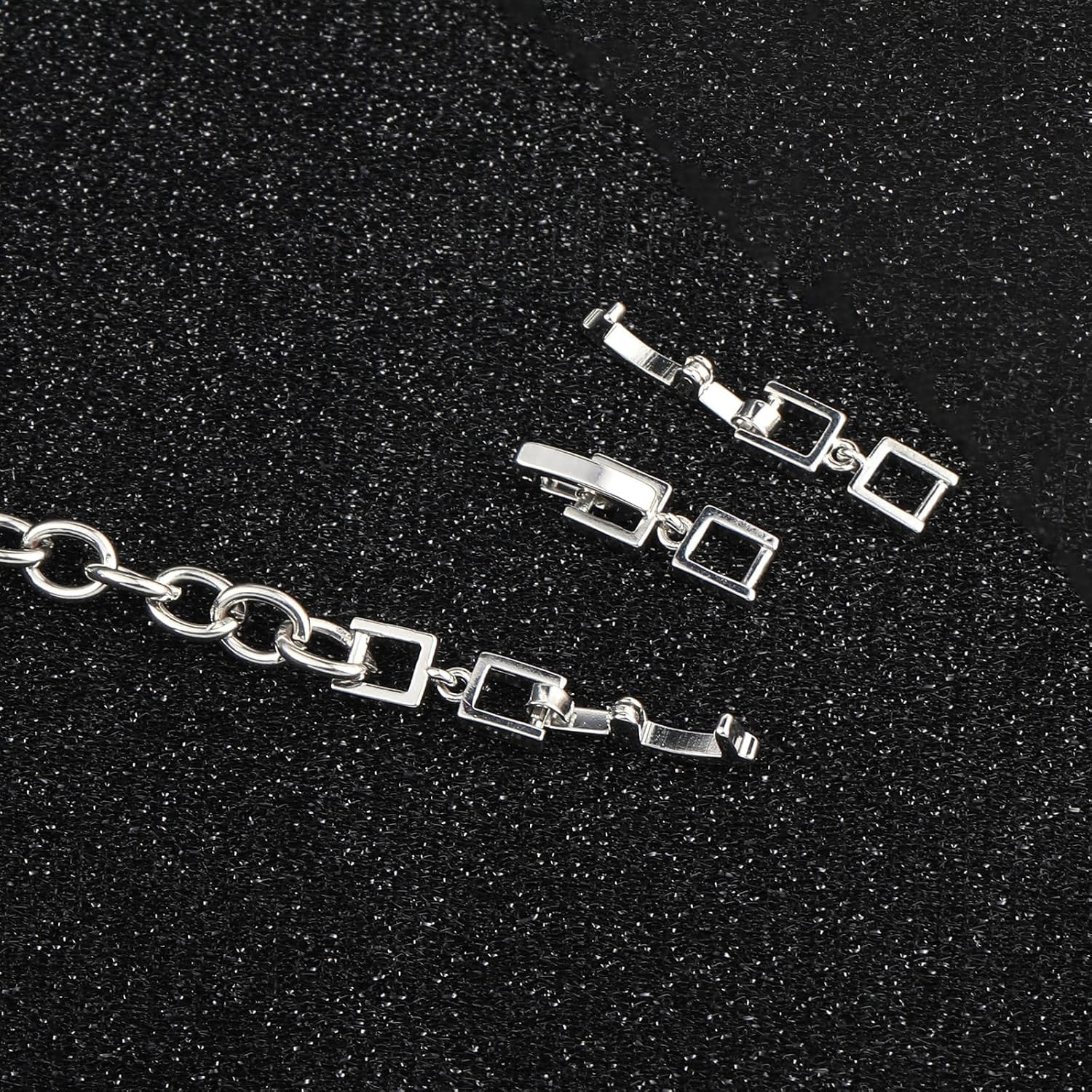 3 Pcs Bracelet Extender Silver Necklace Extender Silver Jewelry Clasps Women Fol