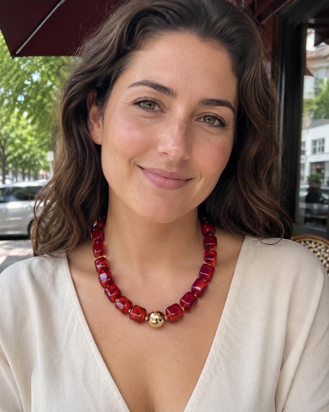 Trendy Adjustable Beaded Choker Necklace for Women – Vibrant Summer Accessory
