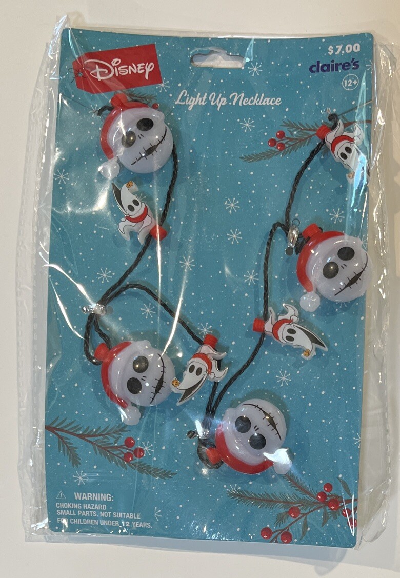 Claires The Nightmare Before Christmas Light Up Necklace Jack Skellington Disney