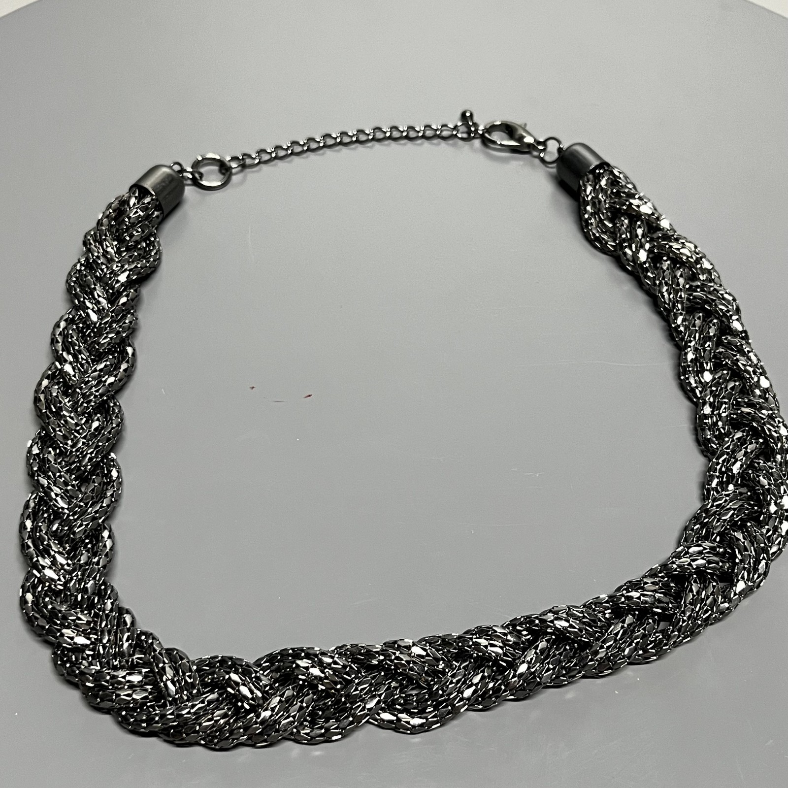 Braided Chain Necklace Womens Statement Adjustable Lobster Clasp 19-22in Jewelry