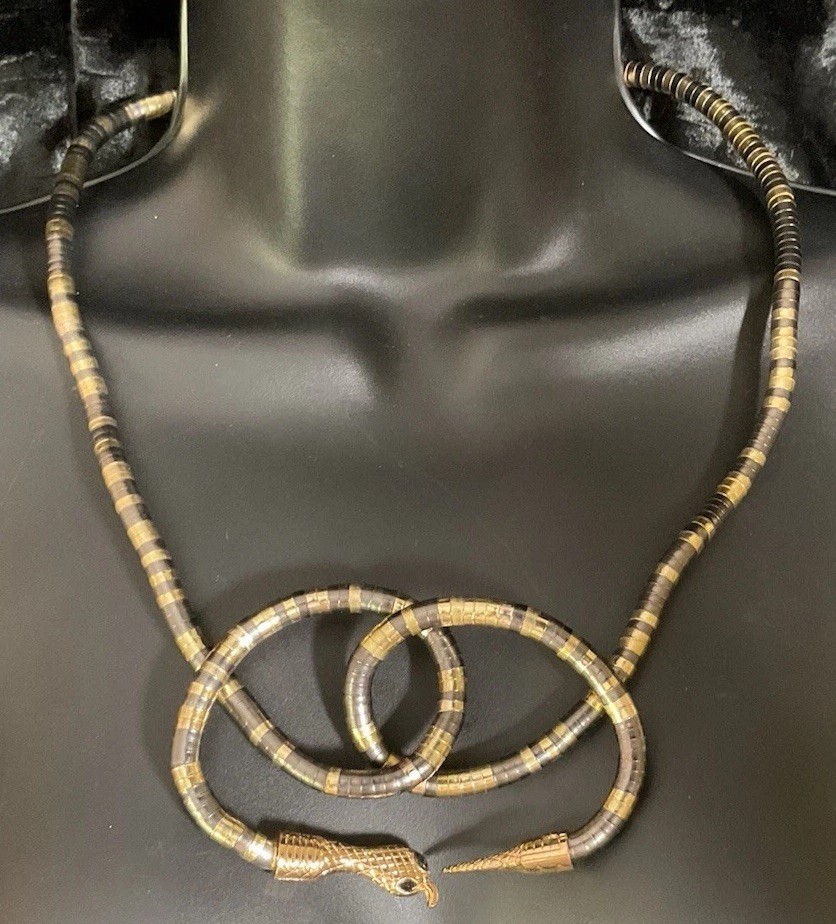 Bendable Silver, Black, Gold Snake Necklace Choker Steam Punk Posable Adjustable