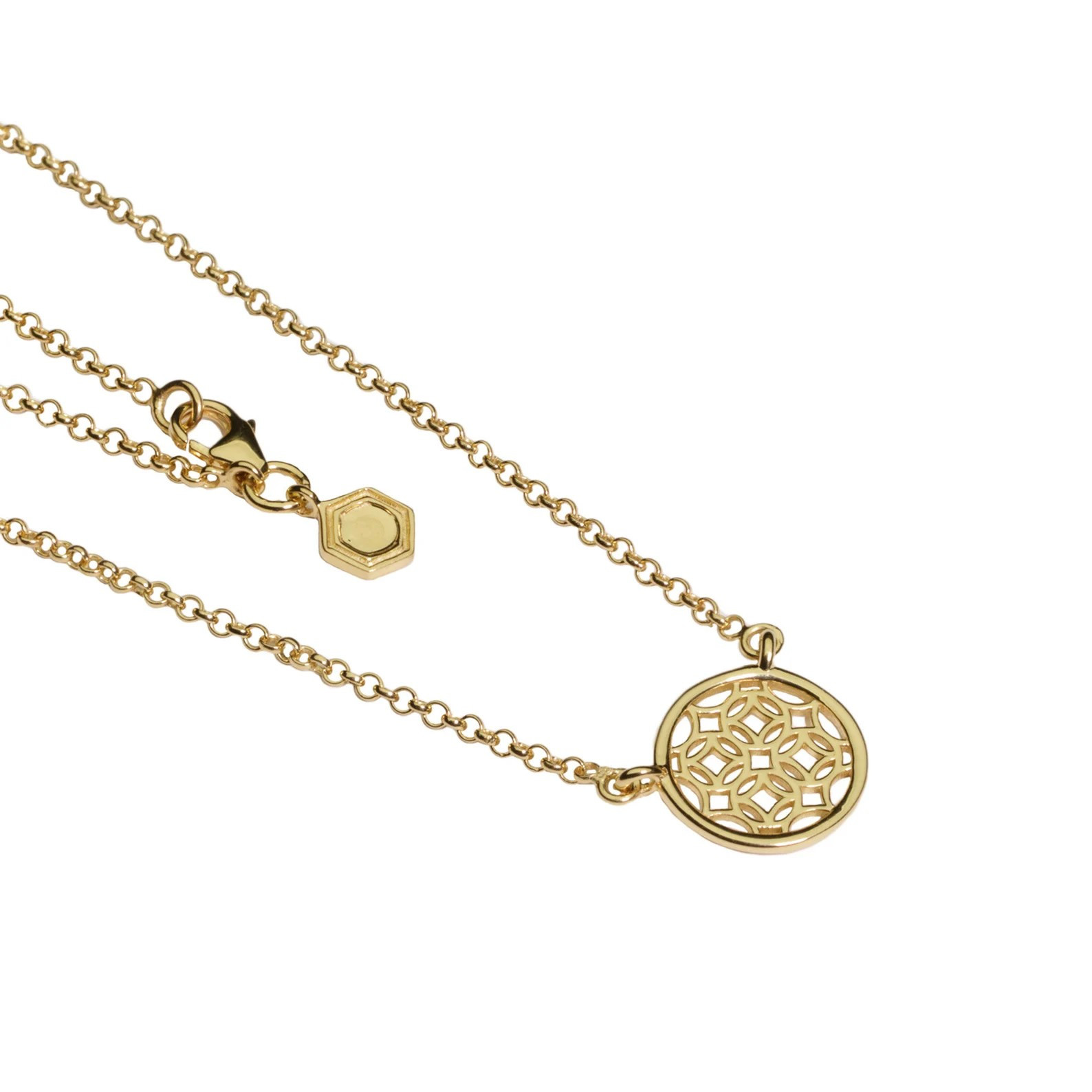 Gold Jewelry Filigree Round Pendant Necklace – Elegant Jewelry Gifts