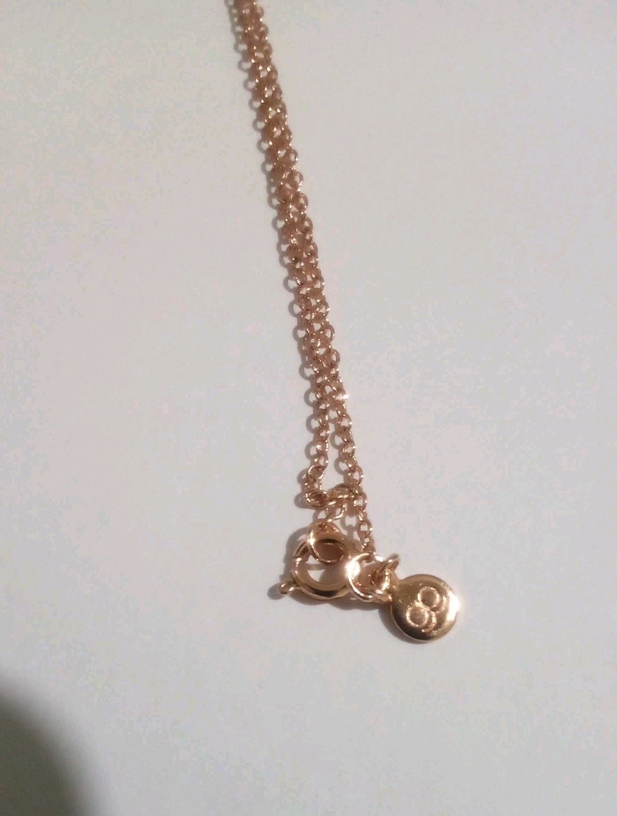 Gorjana Mika Lariat 18K Rose Gold Plate 26 inch Triangle Necklace