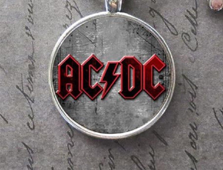 AC DC MUSIC ROCK BAND handmade Pendant 925 Sterling Silver 20″ Necklace women