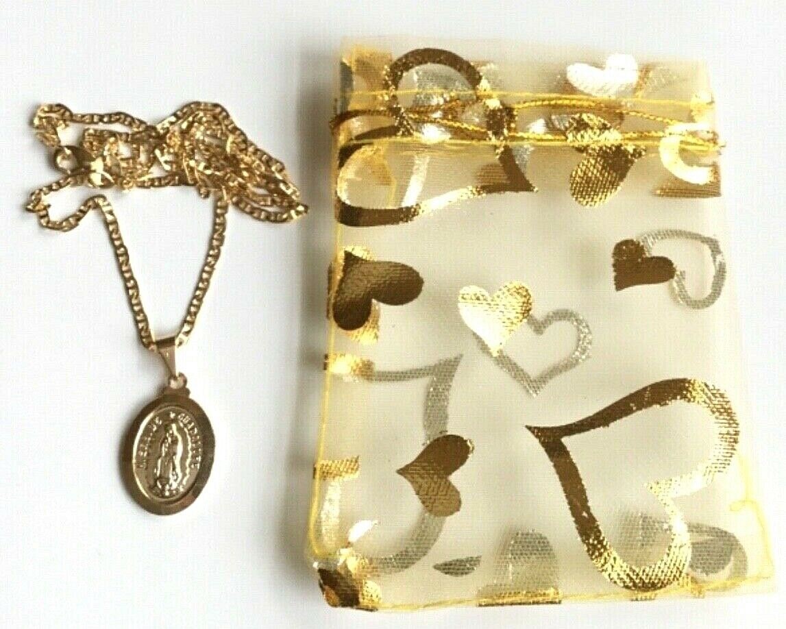 18K GOLD FILLED GUADALUPE NECKLACE 18″ LONG / CADENA DE GUADALUPE 18″ -P2124