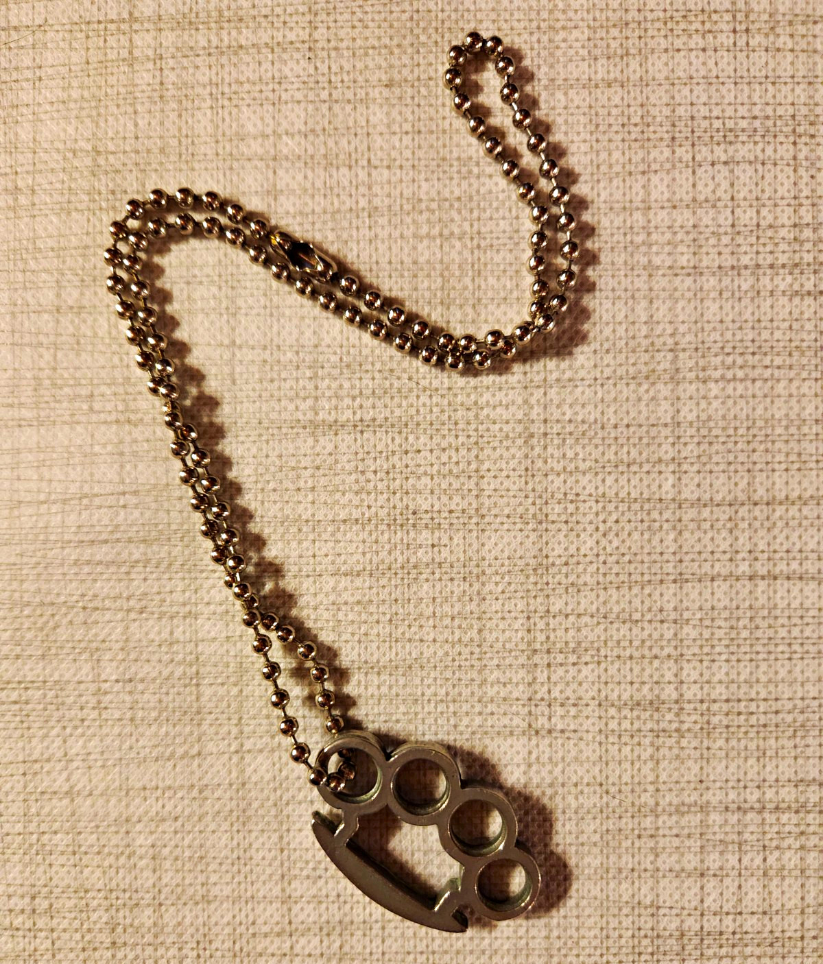 Good Charlotte Made Clothing Brass Knuckles Necklace