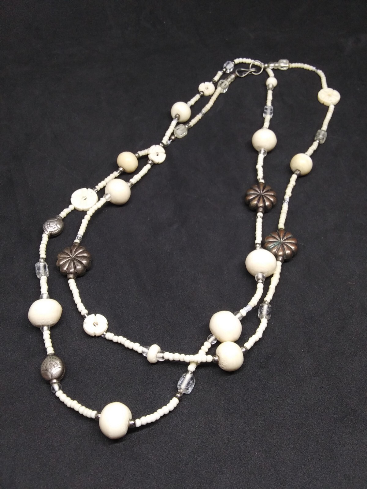 (2) Multicolored Boho Western Beaded Necklaces Colorful Costume Jewelry