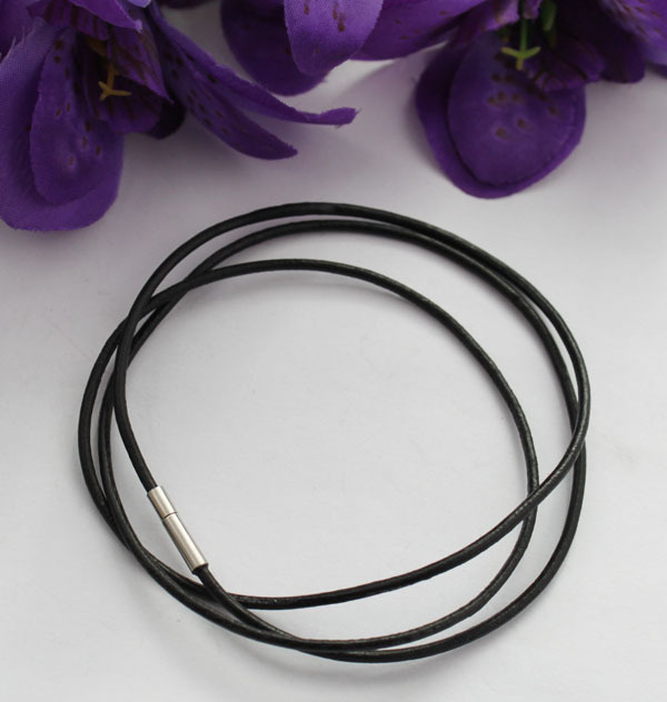 20PCS 3mm Black Leather Cord Necklaces 70cm #22500